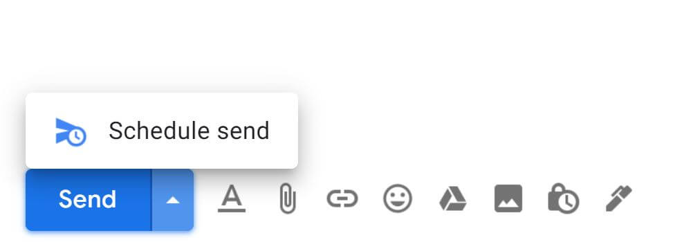 Gmail Schedule mail option