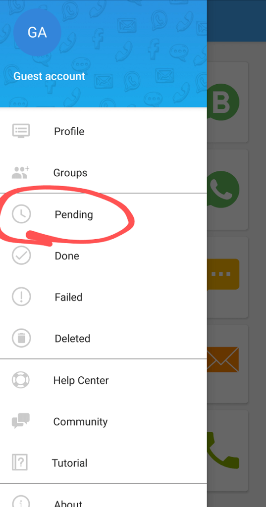 Pending scheduled whatsapp messages