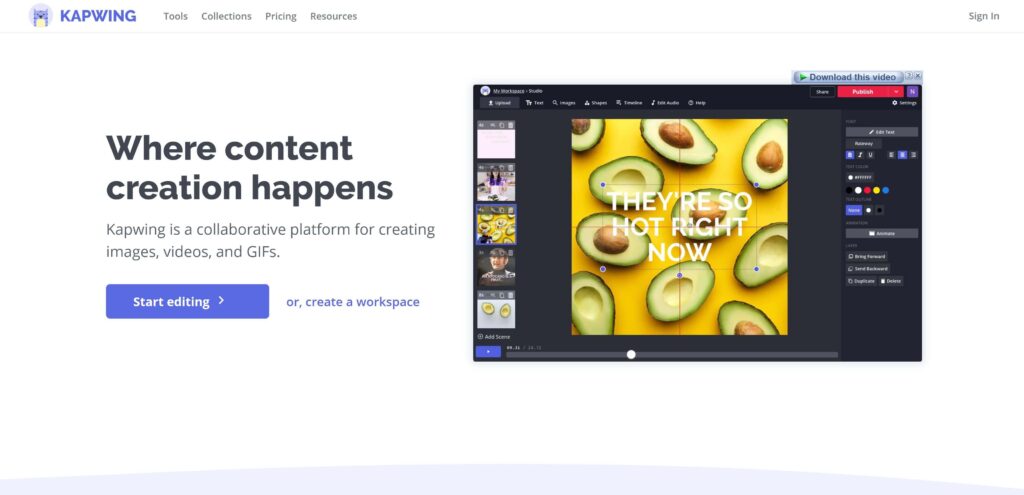 Start Online Video Editing - Kapwing